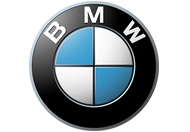 Logo BMW bleu et blanc.