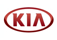 Logo rouge et blanc de Kia.