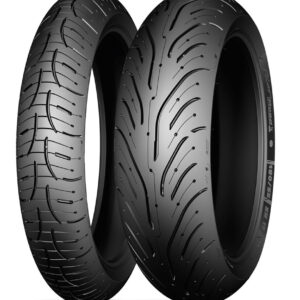 Deux pneus de moto sportive neufs.