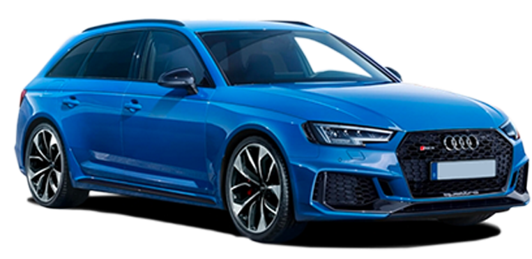 Voiture Audi bleue moderne et élégante.