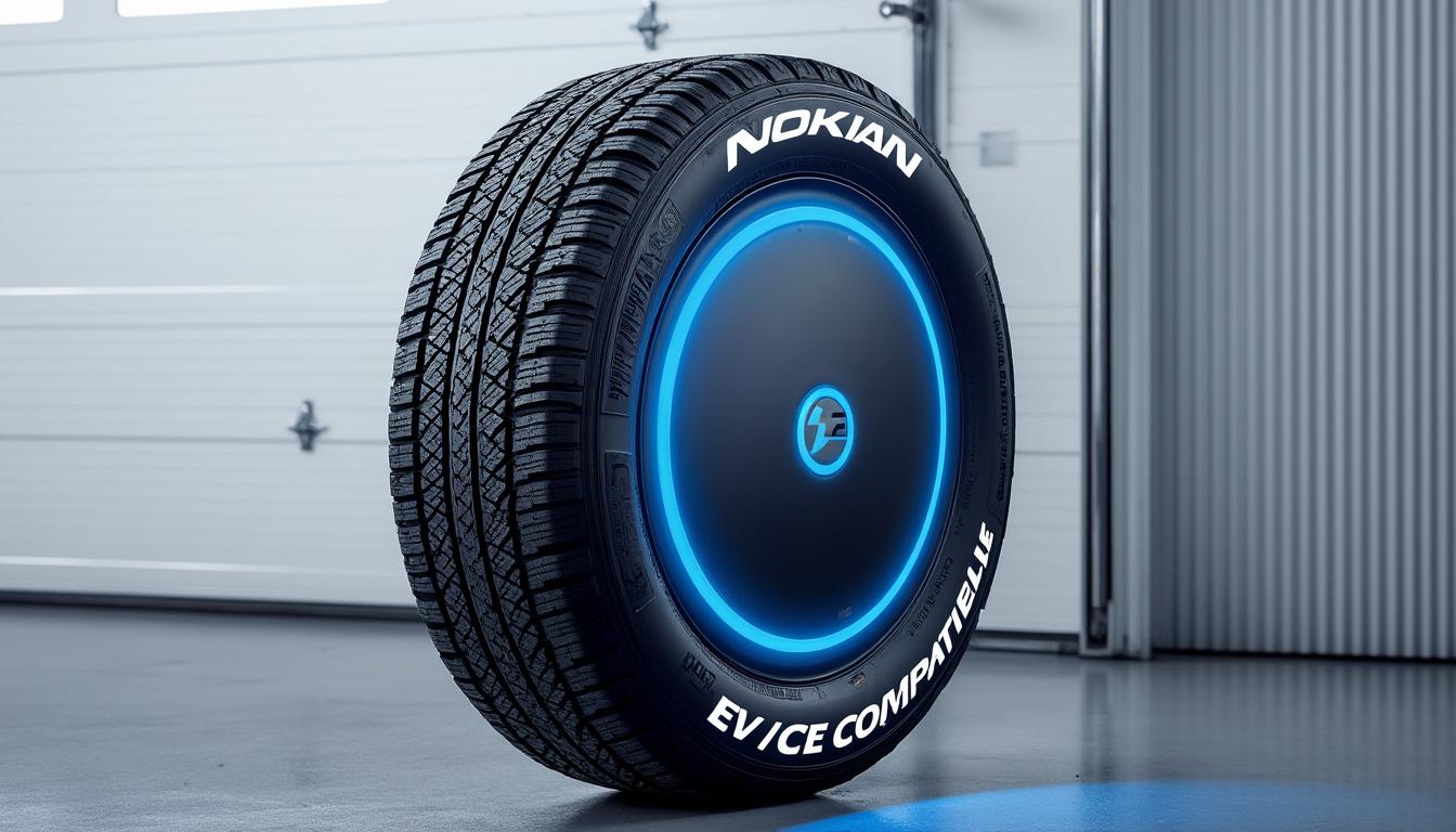 découvrez le nouvel emblème de nokian, spécialement conçu pour ses pneumatiques dédiés aux véhicules électriques, alliant innovation et performance écologique.